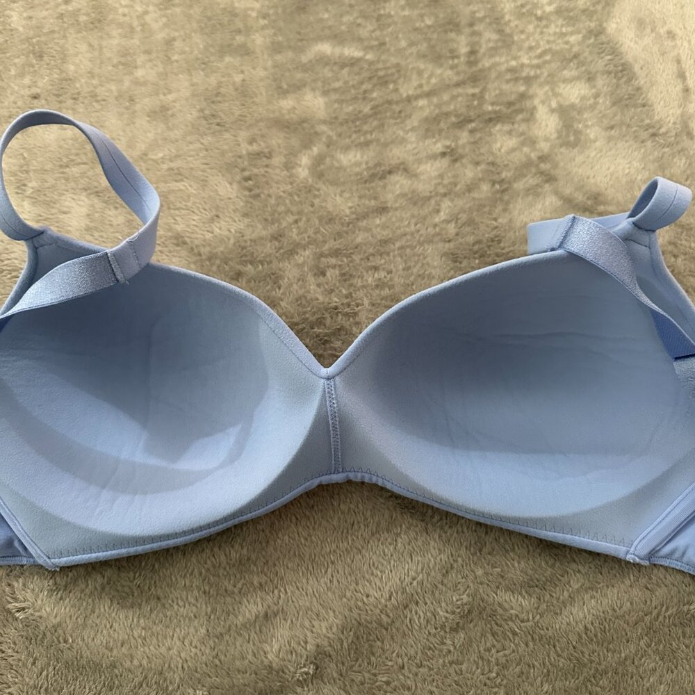 Wacoal How Perfect Wire Free T-Shirt Bra Women's size 34D 852189 Periwinkle - Picture 3 of 4